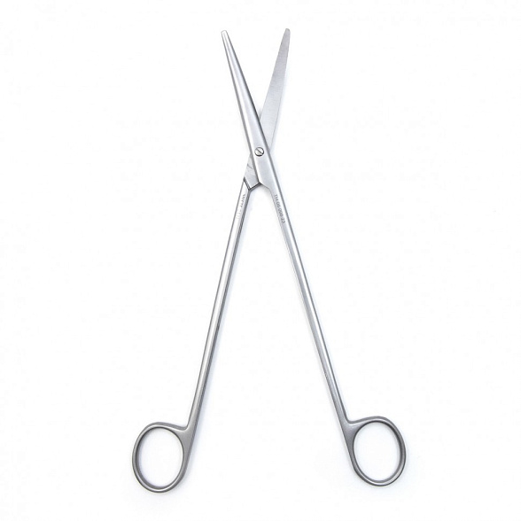 Ножницы METZENBAUM, для рассечения мягких тканей в глубоких полостях, вертикально-изогнутые, 230 мм (Н-8р), МИЗТ