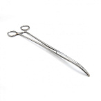 Зажим кровоостанавливающий, зубчатый, изогнутый №3, 285 мм. Surgiwell