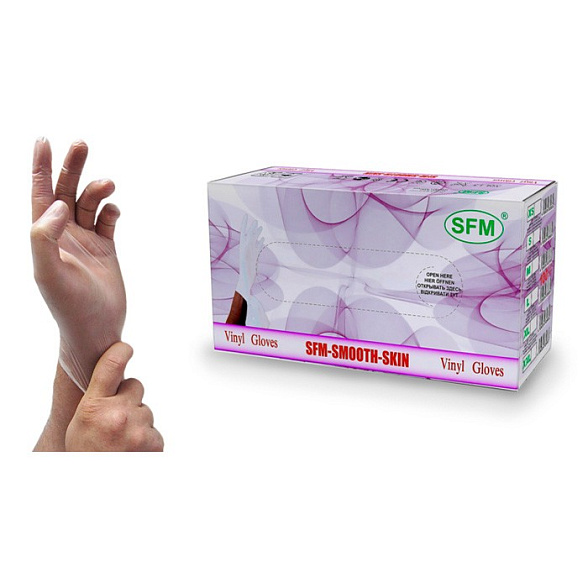 Перчатки ВИНИЛОВЫЕ  (SFM, Германия) размер S