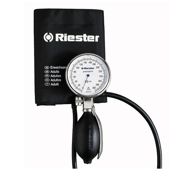 Механический тонометр Precisa N, манжета стандартная на липучке, пластик/металл, 63 мм диаметр, 1 шланг (обхват 24-32 см.), Riester