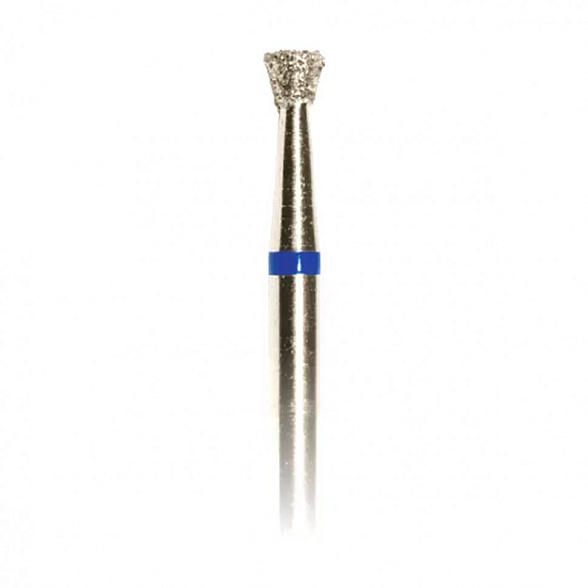 Бор стоматологический алмазный для турбинного наконечника, форма обратноконсусная, средней зернистости, длина 19 мм, d=1,4 мм, 10 шт