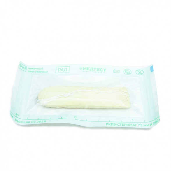 Тампон кровоостанавливающий носовой впитывающий одноразовый стерильный ТН-"Неомед" 45*20 мм, №2