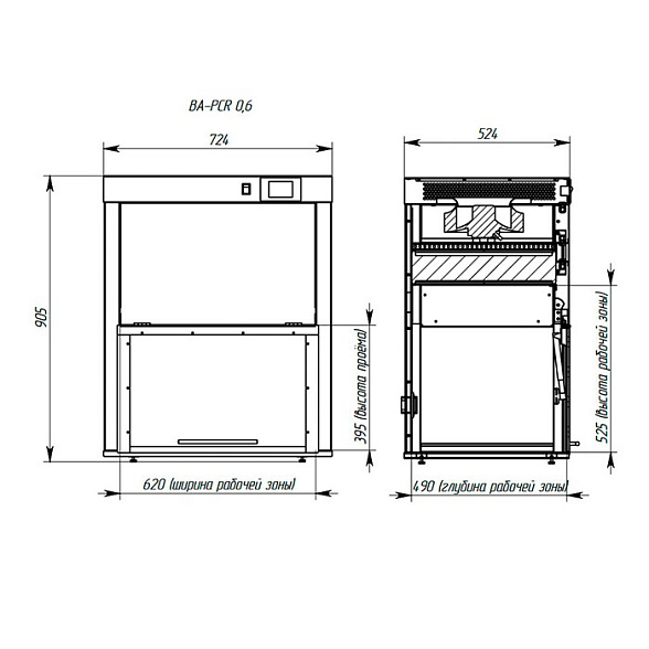 Бокс для ПЦР-диагностики БАВС-600Н