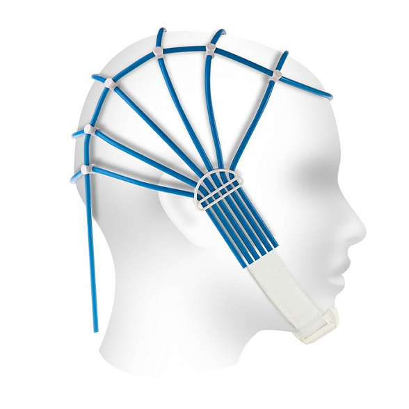 Шлем для крепления электродов ЭЭГ (взрослый), синий, размер 54–62