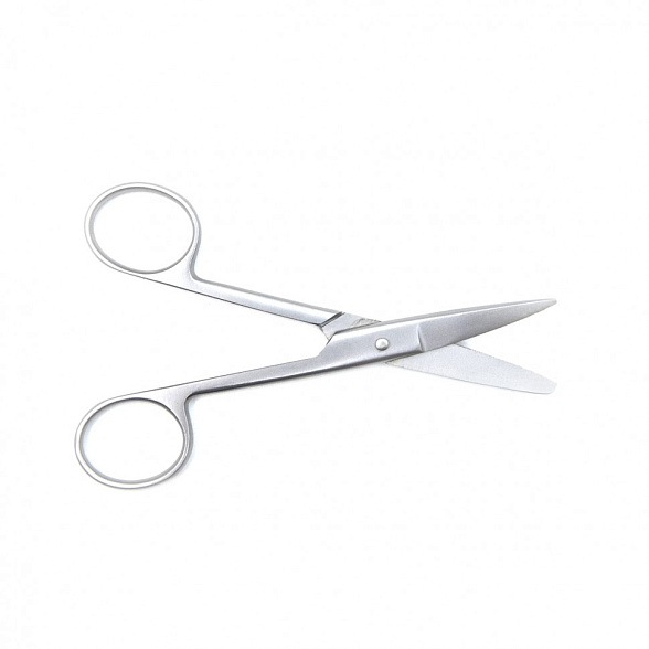 Ножницы хирургические с одним острым концом прямые, 125 мм (Н-63р), МИЗТ