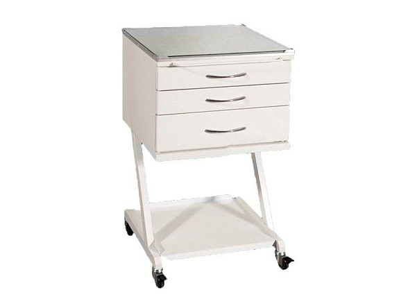 Тумба медицинская металлическая ТМк-03, 3 ящика