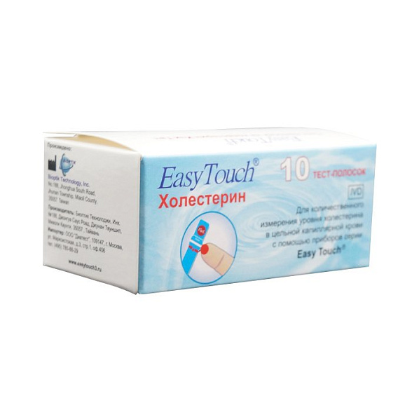 Тест-полоски на холестерин ИзиТач №10