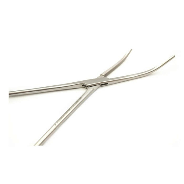 Зажим кровоостанавливающий зубчатый изогнутый N 3 270мм