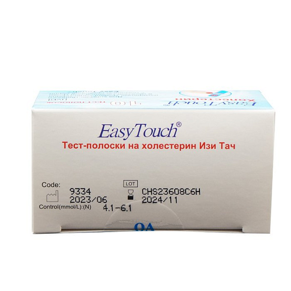Тест-полоски на холестерин ИзиТач №10
