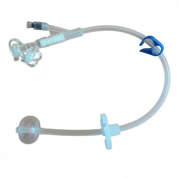 Трубка гастростомическая силиконовая ТГ-24/10, No 24, наружный диаметр 8 мм, объем раздувного баллона 10 мл. Стерильно