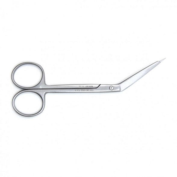 Ножницы для вскрытия сосудов, горизонтально-изогнутые, 135 мм (Н-2р), МИЗТ