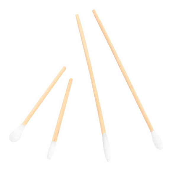 Зонд-тампон "SUYUN", длина 20 см, стерильный, размер "L" (дерево+хлопок) 100 штук в упаковке. оториноларингологическая