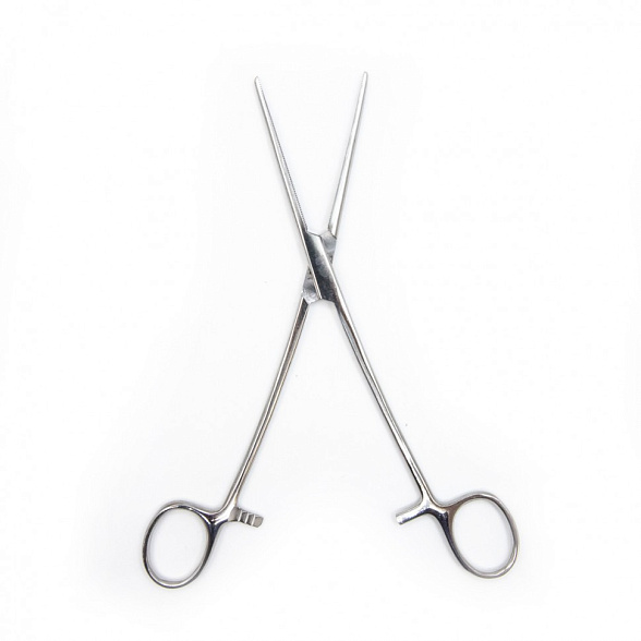 Зажим кровоостанавливающий, зубчатый, прямой №2, 205 мм. Surgiwell