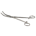 Зажим с кремальерой для крепления белья к брюшине 195 мм