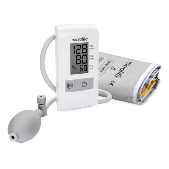 Полуавтоматический тонометр с технологией определения аритмии и памятью на 30 измерений BP N1 Basic Microlife