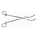 Зажим с кремальерой для ушка сердца №1 изогнутый, 260 мм