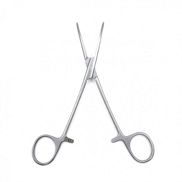 Зажим медицинский ROCHESTER-PEAN, кровоостанавливающий зубчатый, изогнутый № 1, 158 мм (З-53р), МИЗТ