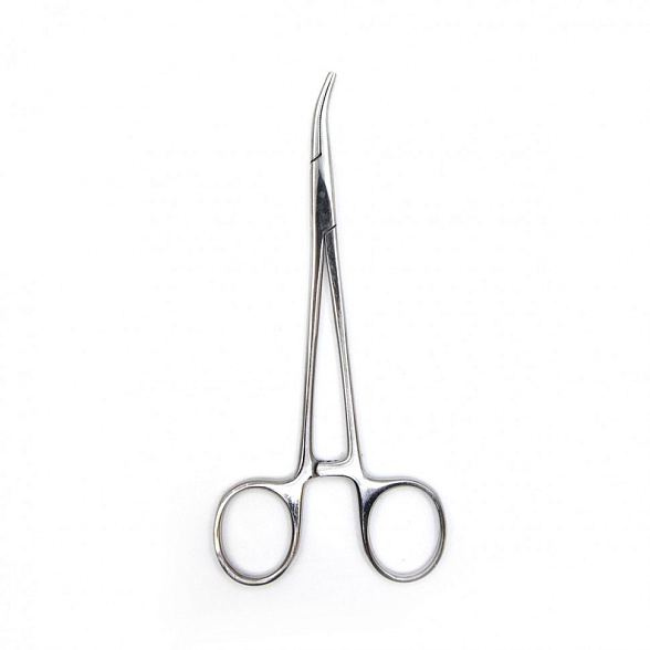 Зажим кровоостанавливающий "Москито", изогнутый по ребру, 160 мм. Surgiwell