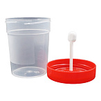Контейнер для биопроб 120 мл. полимерный со шпателем стерильный