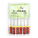 K-Files, 25мм, №25, дрильборы ручные, сталь, 6 шт. Eurofile
