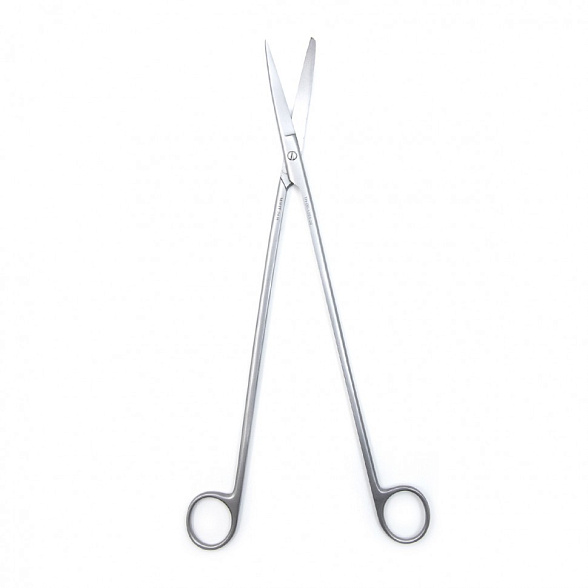 Ножницы CRAFOORD, для глубоких полостей, с одним острым концом вертикально-изогнутые, 300 мм (Н-126-1р), МИЗТ