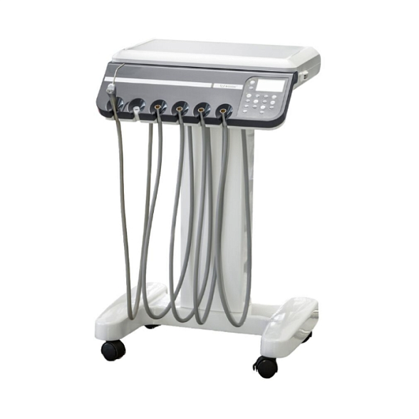 Woson WOD 550 - детская стоматологическая установка с подкатным блоком, цвет черная слива