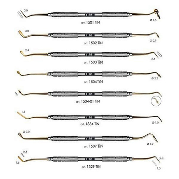 Набор для работы с композитами (8 инстр) Покрытие TiN (Арт: 1500-01 TiN)