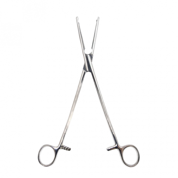 Зажим жесткий для влагалищных операций, прямой, 220 мм. Surgiwell