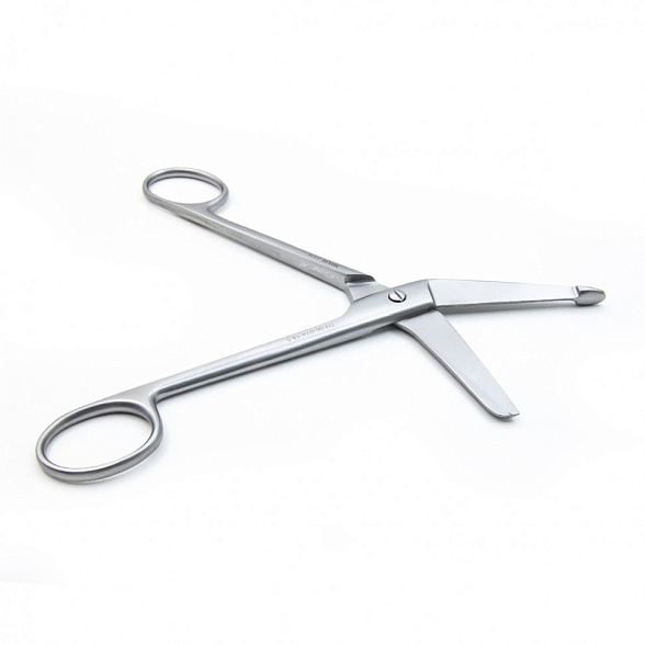 Ножницы LISTER, горизонтально-изогнутые с пуговкой, 185 мм (Н-14р), МИЗТ