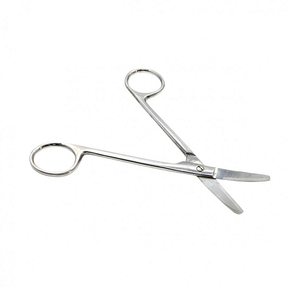 Ножницы хирургические вертикально-изогнутые, 150 мм, армированные твердым сплавом, Surgiwell