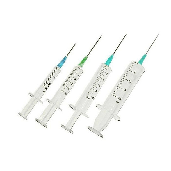Шприц однократного применения стерильный трехдетальный "Луер" с импортной иглой 21G х 1 1/2" (0,8 х 40) Стерин (5 мл)