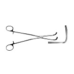 Зажим эластичный для пищевода изогнутый, детский, 200 мм