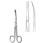 Ножницы диссекторные Metzenbaum, изогнутая  кромка пилы, 14,5 см, Surgicon