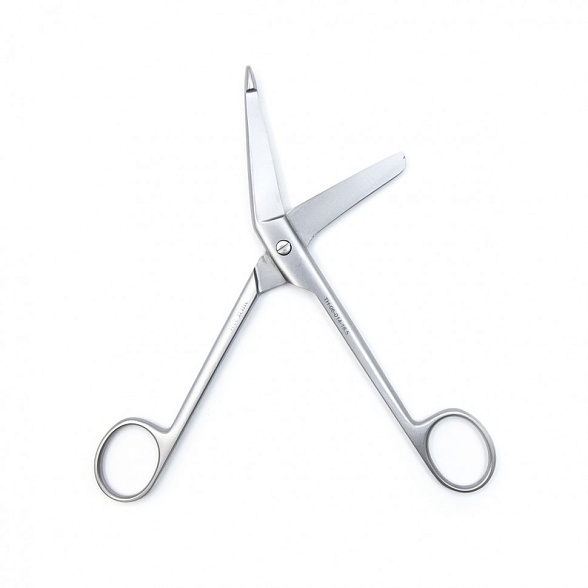 Ножницы LISTER, горизонтально-изогнутые с пуговкой, 185 мм (Н-14р), МИЗТ