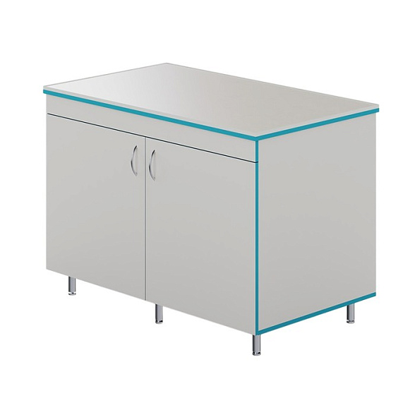 Закрытый стол для работы стоя со столешницей из монолитной керамики СЛЗ НВК 1200 МОН