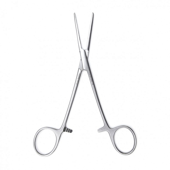 Зажим медицинский ROCHESTER-PEAN, кровоостанавливающий зубчатый, прямой, № 1, 160 мм (З-92р), МИЗТ