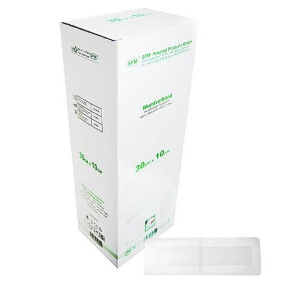 Лейкопластырь SFM повязка 30,0 см х 10,0 см №1, 25 шт/уп