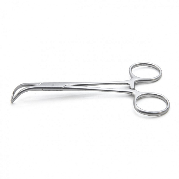 Зажим медицинский BACKHAUS, с кремальерой, длина 130мм. (&З-39р), МИЗТ