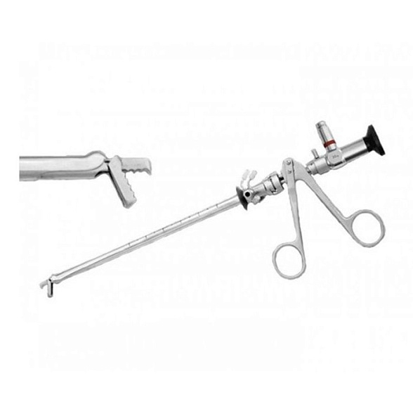 Цистоуретроскоп, комплект для механической литотрипсии (ствол 25 Ш; оптика D=4 мм; оптические щипцы для литотрипсии)