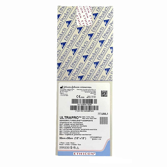 Ethicon УЛЬТРАПРО хирургическая сетка композиционная 30 х 30 см UML1