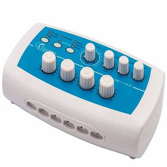 Электромиостимулятор с регулируемой частотой импульсов по четырем каналам ЭМС-4/400-01 «Галатея»