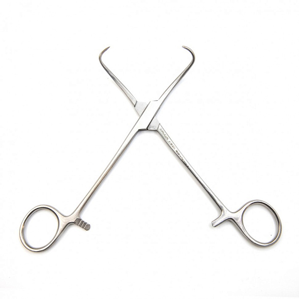 Зажим для операционного белья (цапка) по Бакхаузу, 150 мм