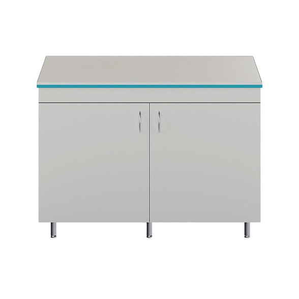 Закрытый стол для работы стоя со столешницей из монолитной керамики СЛЗ НВК 1200 МОН