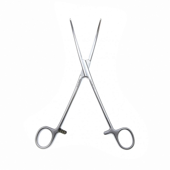 Зажим медицинский ROCHESTER-PEAN, кровоостанавливающий, зубчатый, изогнутый, №2, 196 мм (З-37р), МИЗТ