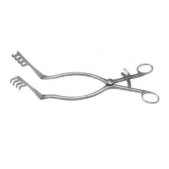 Ранорасширитель нейрохирургический, с острыми губками, Surgiwell