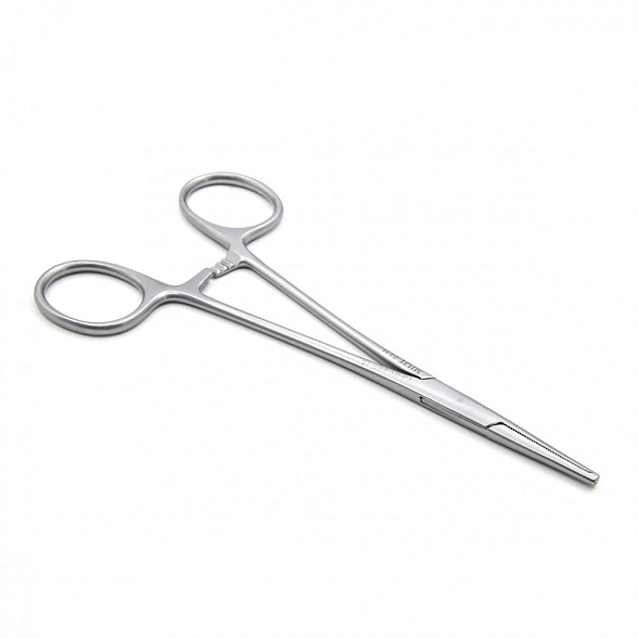 Зажим медицинский KOCHER, кровоостанавливающий 1х2 зубый, зубчатый, прямой, № 1, 150 мм (З-21р), МИЗТ