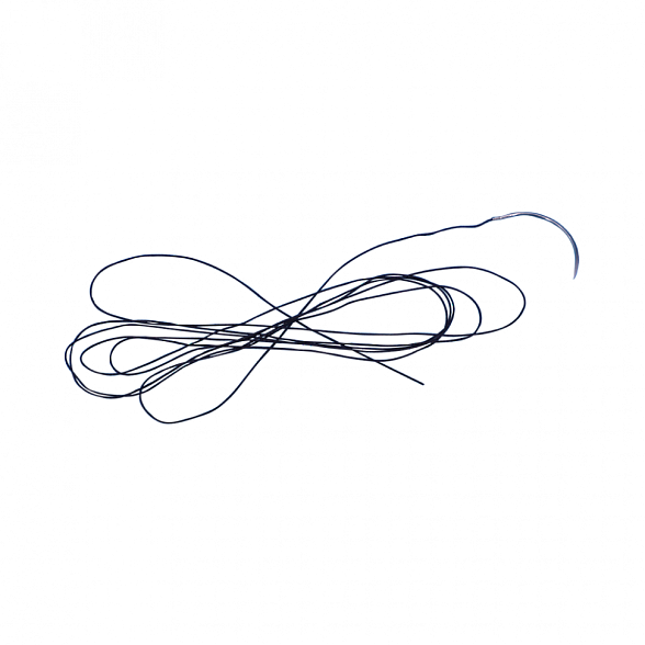 Шовный материал WEGO Silk 4-0 (1,5) 75 см,Кол.4/8 20 мм,Черный