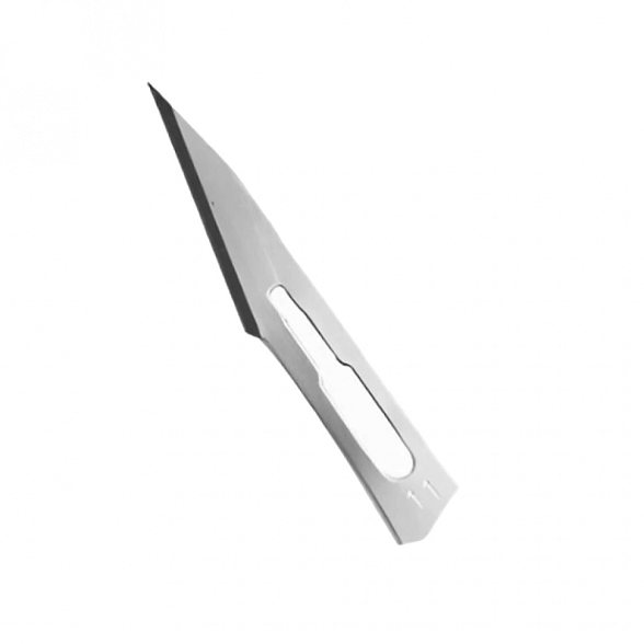 Лезвие хирургическое стерильное одноразовое ENSENT углеродистая сталь №11