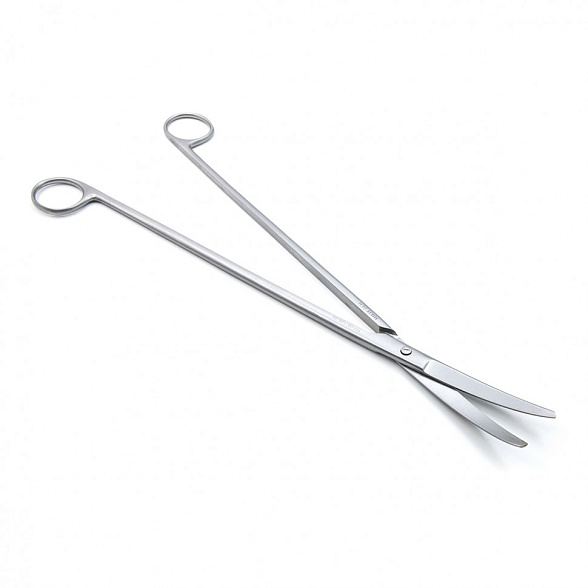 Ножницы CRAFOORD, для глубоких полостей, тупоконечные вертикально-изогнутые, 300 мм (Н-126р), МИЗТ