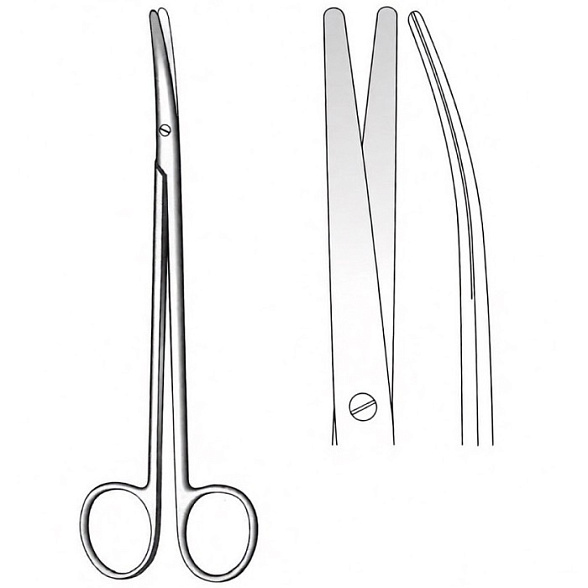 Ножницы Metzenbaum тупоконечные изогнутые 180 мм, Surgicon